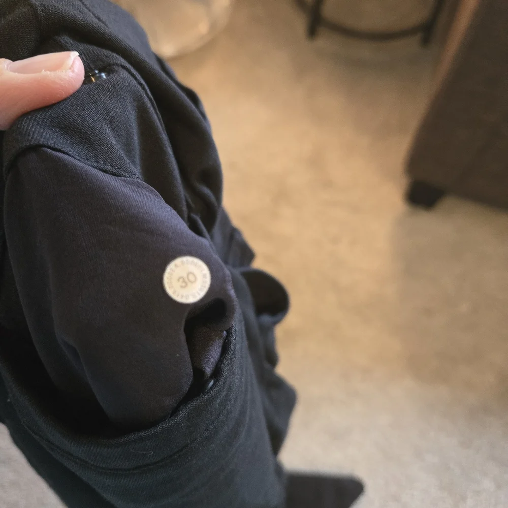 Lululemon Commission Pant Slim Wool Heathered Black Size 30 Mens - Picture 4 of 15